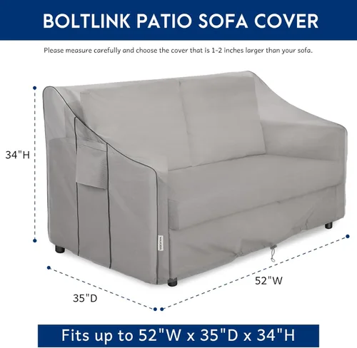 Vista 2 de Funda para sofá de patio, 52 pulgadas de ancho x 35 pulgadas de profundidad x 34 pulgadas de alto