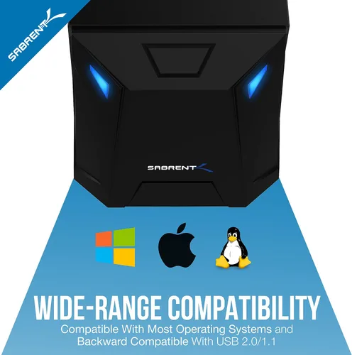 Vista 8 de SABRENT Estación de acoplamiento de disco duro externo USB 3.0 a SATA para disco duro de 2,5" o 3,5" ' SSD [compatible con UASP] (EC-UBLB)