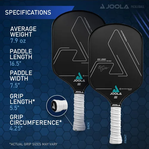 Vista 5 de JOOLA Professional Pickleball Paddles – Raw Carbon Fiber Surface – Built for Spin, Speed & Control – Hyperion, Solaire, Perseus & Scorpeus – Swift &