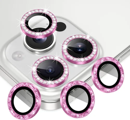 Vista 47 de AGVEE Paquete de 6 unidades para iPhone 12 Pro/12/12 Mini/11 Pro Max/11 Pro/11 Pro/11 Protector de lente de cámara, anillo de metal brillante