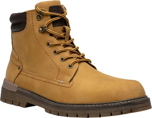 Vista 7 de Jousen Botas casuales para hombre, botas chukka con cremallera a la moda, amarillo (8118-yellow)