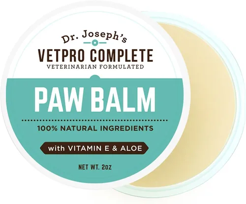 Dr. Joseph's VetPro Complete - Bálsamo para patas de perro para todos los perros y gatos, protección natural y chupete para almohadillas secas y