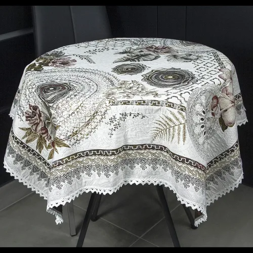Vista 7 de Tablecloth Tapestry Fabric with Elegant Floral Pattern and Volume Effect Table Cloth Poppy Flowers Square or Rectangular Table linen Cloth