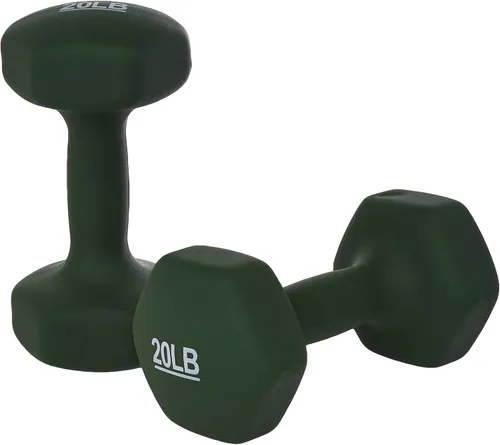 Vista 14 de Amazon Basics - Mancuerna de entrenamiento de fácil agarre, con revestimiento de neopreno, disponibles en varios juegos y pesos