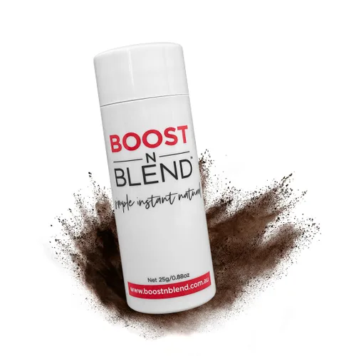 Vista 13 de Boost N Blend Volumizador de cabello con corrector de cuero cabelludo y fibras de algodón para adelgazar el cabello en mujeres (0.88 onzas)