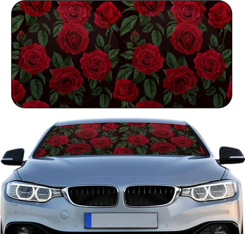 Vista 17 de Parasol plegable para parabrisas de coche, cubreventanas frontales para coche, accesorios para coche, protección contra el calor y los rayos UV