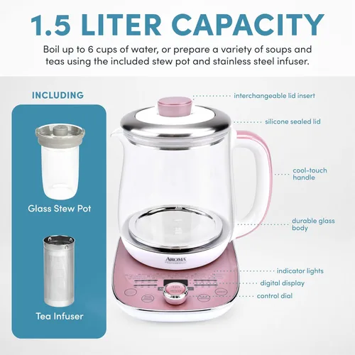 Vista 3 de 16-In-1 Nutri-Water Kettle, Green Tea, Fruit Tea, Flower Tea, Asian Traditional Recipes
