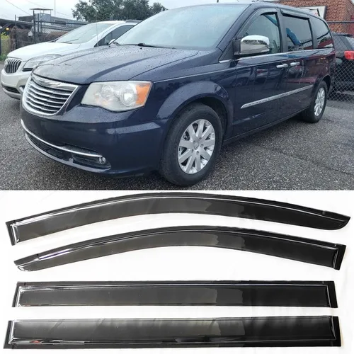 Vista 32 de Viseras de ventana, protectores de lluvia, deflectores de viento laterales, protector de ventilación para Chevrolet Silverado y GMC Sierra 1500