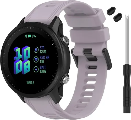 Vista 14 de TopPerfekt Correa para reloj Garmin Forerunner 955 – Correa de repuesto de silicona suave para reloj inteligente 955 compatible con mujeres y hombres