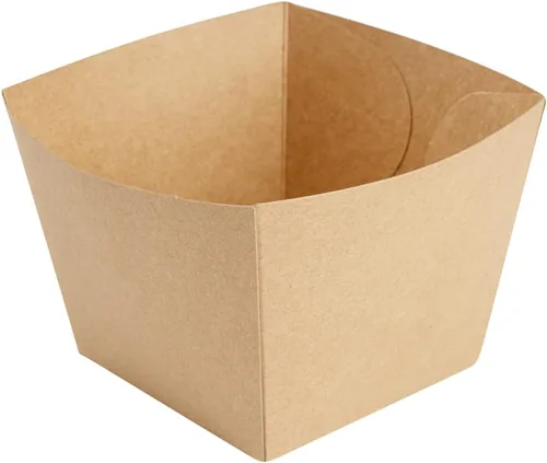 Vista 16 de Restaurantware -Bio Tek - Cajas de aperitivos de 4.3 x 3.2 pulgadas, 200 cajas desechables para papas fritas – Forro de polietileno, apto para frío
