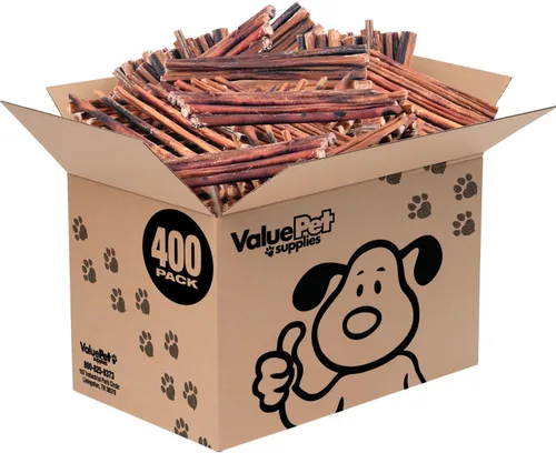 Vista 14 de ValueBull Bully Sticks para perros, gruesos de 12 pulgadas, 25 unidades, golosinas naturales para perros, 100% carne de res, un solo ingrediente
