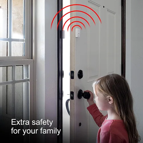 Vista 5 de GE Alarma de seguridad personal para ventanas y puertas, paquete de 4, protección de bricolaje, alerta antirrobo, inalámbrico, timbrealarma, fácil