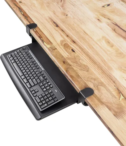 EHO Bandeja de teclado con abrazadera de escritorio Prime, cajón retráctil deslizante debajo del escritorio, plataforma ergonómica que ahorra