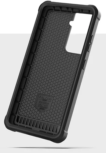 Vista 3 de ENCASED Falcon-Series - Funda para Samsung Galaxy S21, funda protectora resistente de cuerpo completo (negro mate)