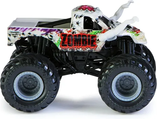 Vista 3 de Monster Jam 2022 Spin Master 1:64 Camión fundido a presión con accesorio extra: Finales Mundiales Zombie