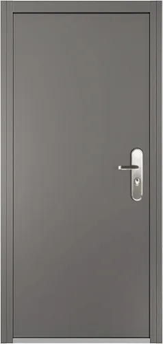 Vista 8 de Puerta de Seguridad de Montaje Rápido VIZ-PRO de Acero con Marco y Herrajes, Gris con Bisagras a la Derecha, Ancho Ajustable de 32 11/16" a 35