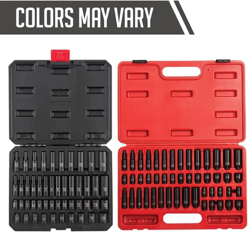 Vista 7 de Sunex Tools 1848, juego de llaves de impacto Master Drive de 1/4 pulgada, 48 piezas, SAE/métrico, 3/16 - 9/16 pulgadas, 4 mm - 15 mm
