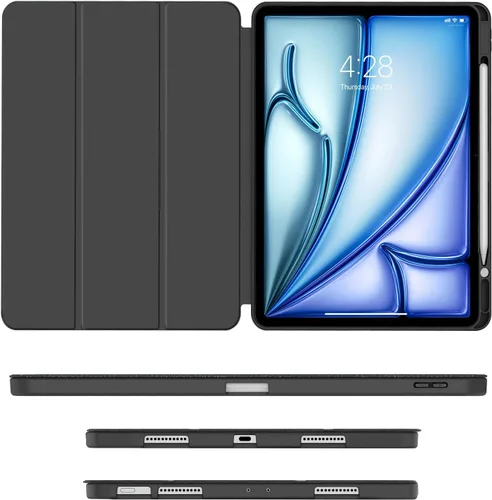 Vista 3 de Soke Funda para iPad Air de 13 pulgadas M3/M2 (2025/2024) y iPad Pro de 12.9 pulgadas 6ª/5ª (2022/2021) con soporte para lápices