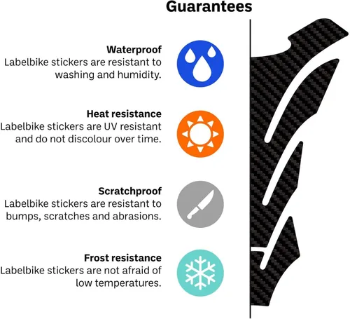 Vista 4 de labelbike - Adhesivo de resina 3D para decoración y protección de tanque de motocicleta compatible con Benelli TRK 502