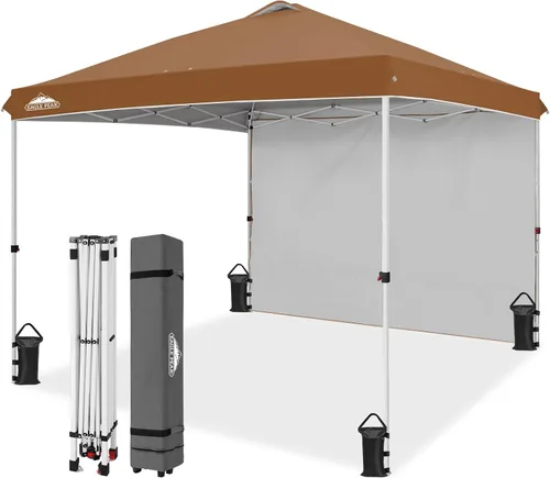 Vista 40 de EAGLE PEAK - Tienda de campaña desplegable con toldo, 1 pared lateral, fácil de montar, tienda para eventos, protección solar para exteriores, bolsa