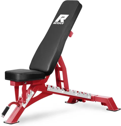 Vista 9 de RITFIT Adjustable Weight Bench with Multiple Back Positions for Full Body Workouts, Incline, Decline, and Flat Settings for Home Gym Strength