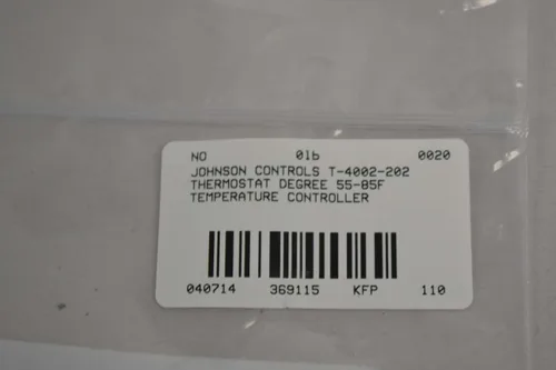 Vista 8 de Johnson Controls T-4002-202 Termostato de salida de alto volumen de temperatura única, acción inversa, montaje horizontal