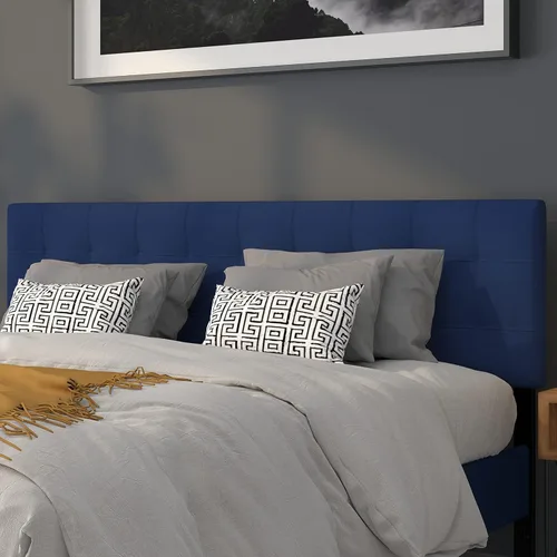 Vista 18 de Flash Furniture Bedford - Cabecero tapizado con capitoné de puntada de caja para cama individual en tela beige