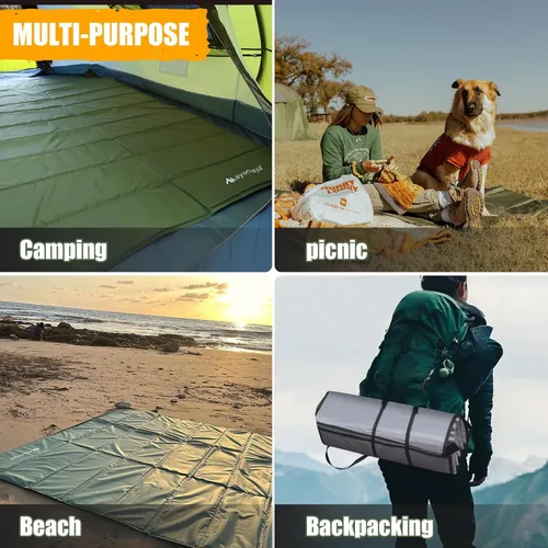 Vista 7 de Foam Sleeping Pad for Camping - AYAMAYA Foldable Camping Mattress for 1/2/3/4/5/6 Person, Extra Thick Waterproof Tent Footprint Inner Camping Mat