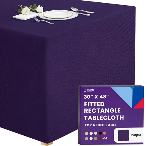 Vista 30 de Gee Di Moda - Mantel rectangular a medida en poliéster lavable para mesa de 4 pies, ideal para mesa de bufé, fiestas, cenas, bodas, vacaciones