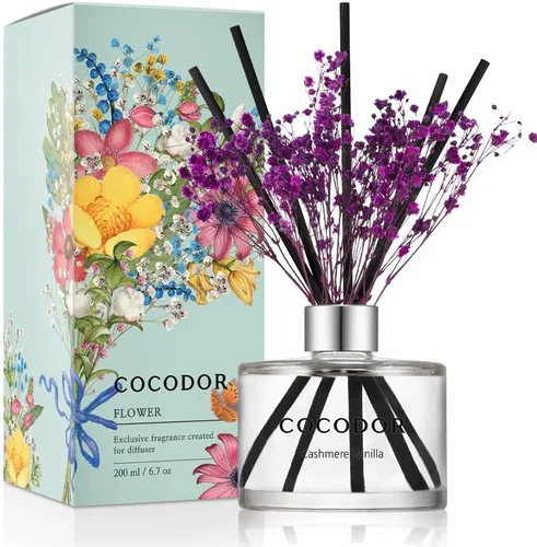 Vista 38 de COCODOR - Difusor con flores reales preservadas, aceite de perfume de rosa y varillas de junco, de 6,7 onzas (200 ml), decoración para el hogar
