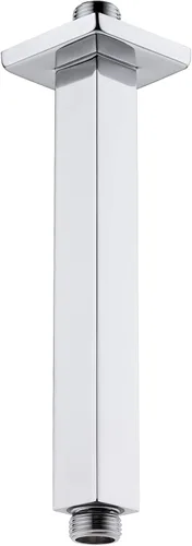 Vista 18 de BESTILL Brazo y brida de ducha de montaje en techo de oro cepillado de 8 pulgadas, brazo cuadrado de cabezal de ducha de lluvia