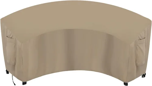 Vista 28 de OutdoorLines Funda modular impermeable para patio al aire libre, resistente a los rayos UV y al viento, fundas para muebles de patio en forma de L