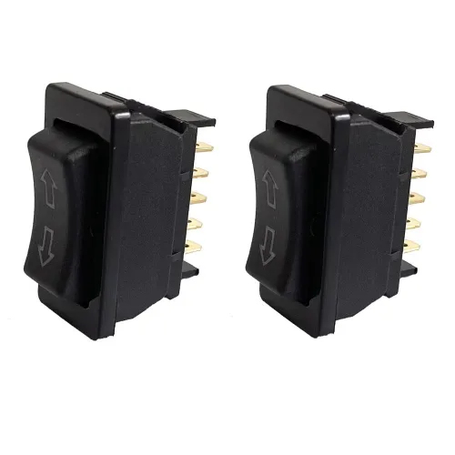 Vista 3 de Interruptor de ventana universal de 5 pines para coche, control de elevación ARRIBA/ABAJO, interruptor basculante momentáneo para deslizamiento