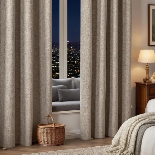 Vista 88 de IGEMAEVE Cortinas opacas de tamaño personalizado para dormitorio, 100 % opacas, 1 panel, aislamiento térmico, cortinas de oscurecimiento