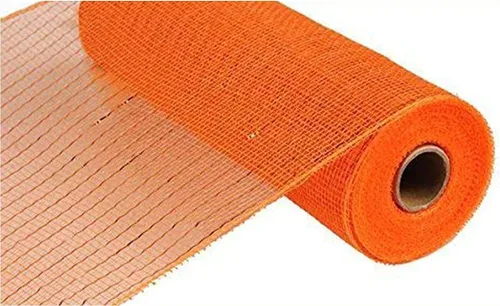 Vista 30 de Cinta decorativa de malla de yute de poliéster de 10 pulgadas x 30 pies (rayas naturales marrones y blancas con hilo de algodón): RY800348