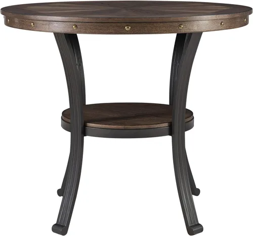 Vista 6 de Powell Muebles Franklin - Mesa auxiliar, pequeña, color marrón