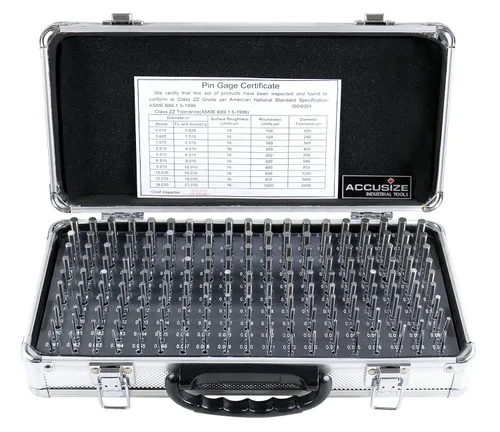 Vista 6 de Accusize Industrial Tools 0.011 '' a 0.060'', 50 piezas de acero Plug Pin Gage Set, menos, clase Zz, M0 (-)