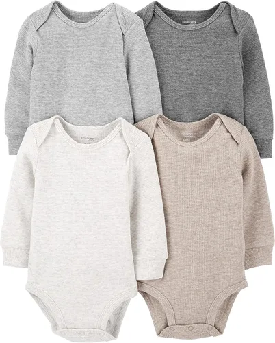 Simple Joys by Carter's Body térmico unisex para bebé, paquete de 4 unidades