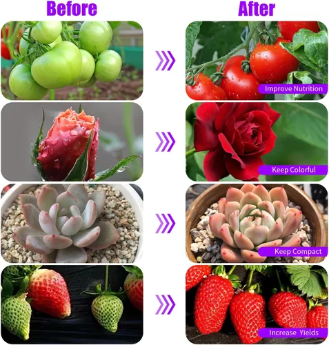 Vista 6 de Luces de cultivo de mejora con 168 LEDs, luces de planta con clip para plantas de interior, lámparas de crecimiento de plantas LED blancas+rojas