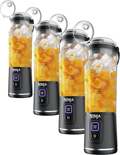 Vista 19 de Ninja Blast Batidora Portátil, Sin Cable, Recipiente de 18oz, Licuadora Personal para Batidos y Licuados, Sin BPA, Tapa Hermética y Caño