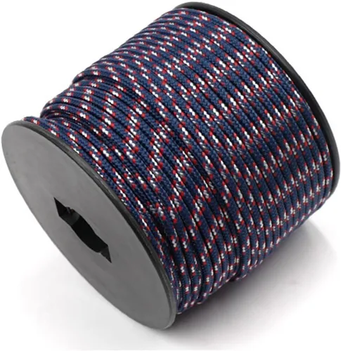 Vista 11 de Cuerda de nailon trenzada sólida de 1/8 pulgadas (3mm) de 164 pies, 5 hebras, paracord, cuerda delgada para manualidades, multiusos, resistente a