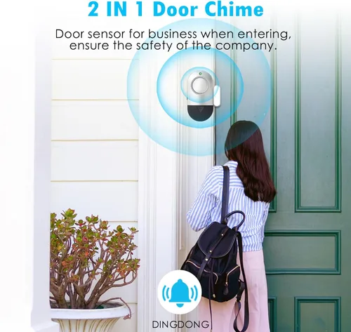 Vista 6 de Alarma de ventana de puerta, alarmas de ventana de 120 dB para seguridad del hogar, timbre de puerta para tienda de hogar