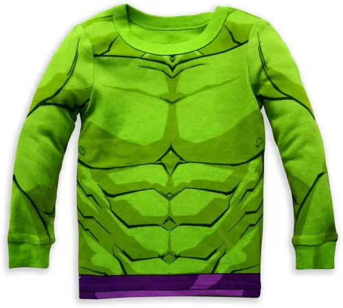Vista 2 de Marvel Disfraz de Hulk PJ PALS para niños Multicolor
