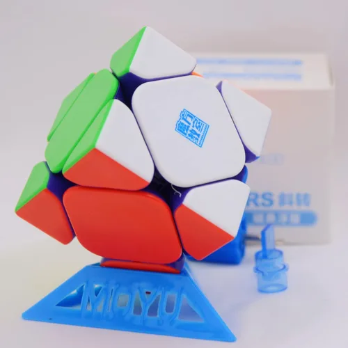 Vista 8 de Bukefuno MoYu RS Maglev Pirámide 3x3 Velocidad Rompecabezas MFJS moyu Maglev Pyraminx M Cubo 2022 sin pegatinas