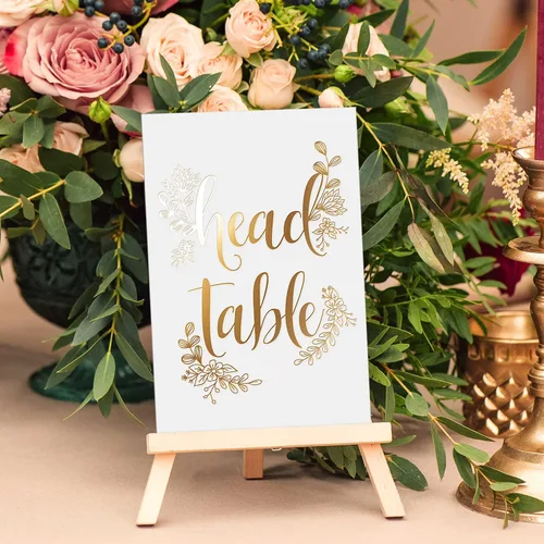 Vista 4 de Sweetzer & Orange - Números de mesa dorados para bodas – 1 a 25 elegantes tarjetas de mesa para bodas, bar mitzvah, decoraciones de quinceañera