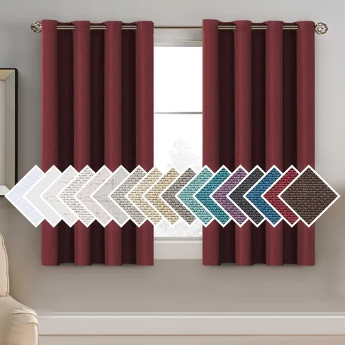 Vista 32 de H.VERSAILTEX Cortina de lino para oscurecer la habitación para dormitorio/sala de estar, cortinas opacas extra anchas de 100 x 84 pulgadas