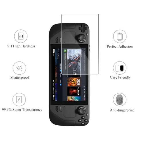 Vista 3 de Ailun Screen Protector for Steam Deck 7 Inch 2022 Tempered Glass Case Friendly 9H Hardness2Pack