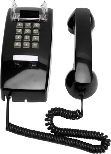 Teléfono fijo de pared retro, Teléfono clásico vintage de moda antigua, Teléfonos para personas con discapacidad auditiva, Teléfono con cable para