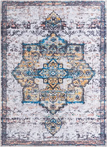 Vista 122 de Rugs.com Francesca Collection - Alfombra lavable de tejido plano, 2 x 3 pies, color blanco sal marina, perfecta para entradas, cocinas, rincones