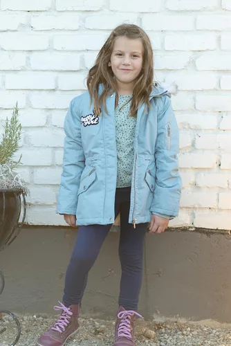 Vista 5 de Rokka&Rolla Abrigo de invierno resistente al agua para niñas con forro polar de sherpa cálido con piel con capucha